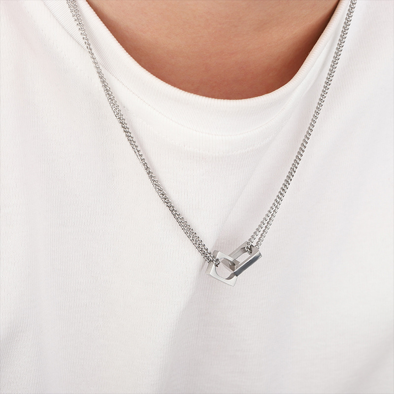 Minimalist Korean Style Double Layer Necklace